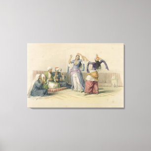 Toile Dancing Girls at Cairo, from 'Egypt and Nubia'