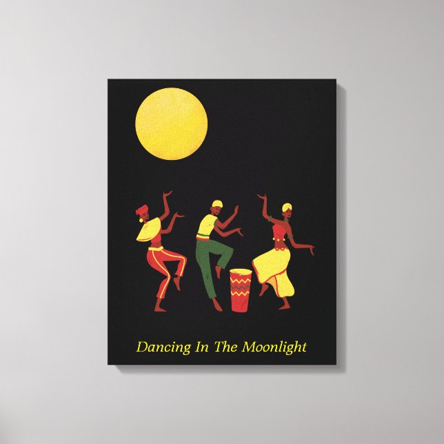 Toile Dancing In the Moonlight - texte modifiable (Recto)