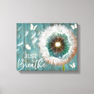 Toile Dandelion dragonfly Just Breathe Canvas encadré