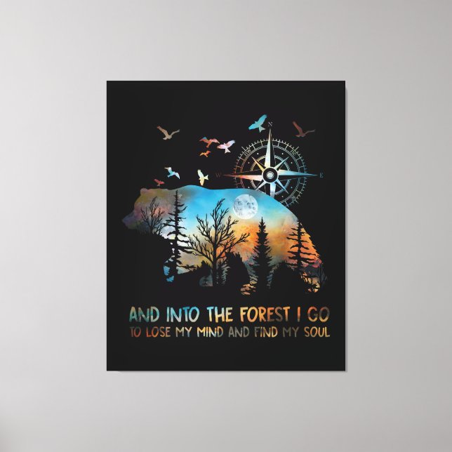 Toile Dans La Forêt Je Vais Perdre Mon Esprit (Recto)