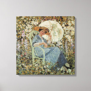 Toile Dans le jardin, Giverny par Frederick Frieseke