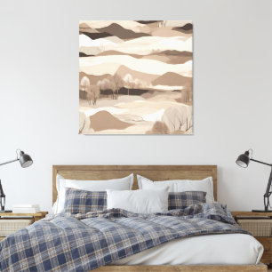 Toile Dans le paysage de la crème L'art de l'IA