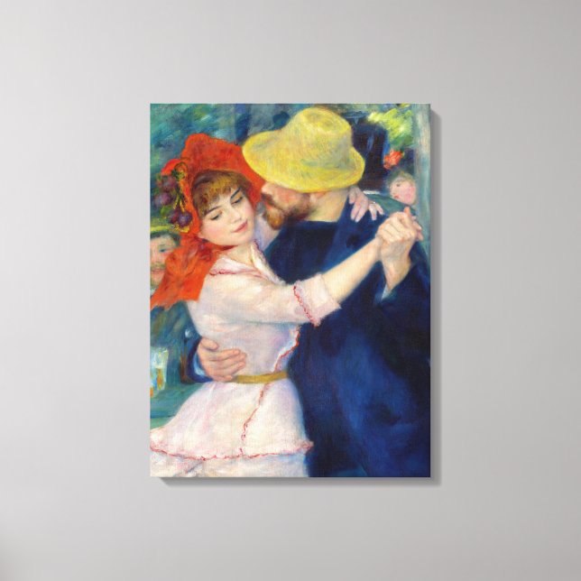 Toile Danse à Bougival, Couple de Pierre-Auguste Renoir (Recto)