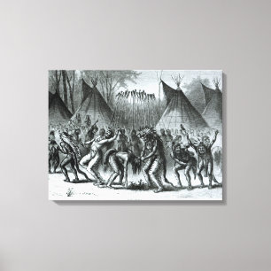 Toile Danse de cuir chevelu des 'croquis d'Indien