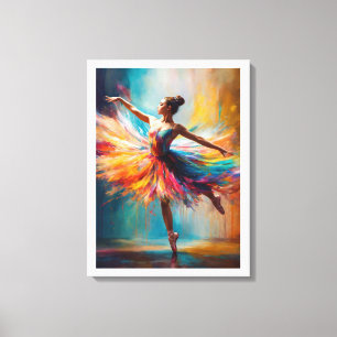 Toile Danse des peintures à débordement