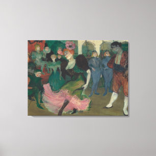 Toile Danse du Boléro - Peinture de Toulouse-Lautrec