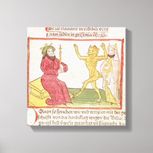 Toile Danses de croyance devant le roi Salomon