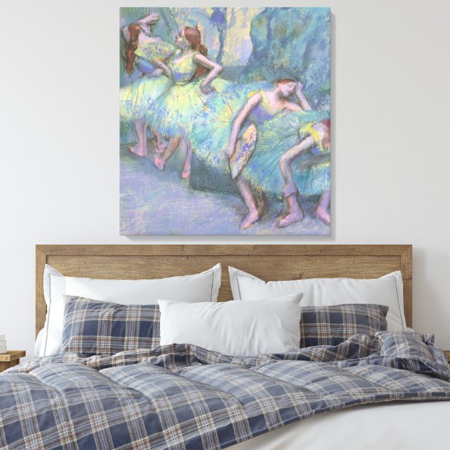 Toile Danseurs de ballet dans les ailes par Edgar Degas (Insitu(Chambre))