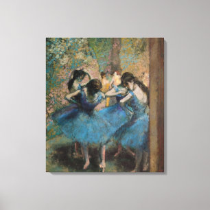 Toile Danseurs d'Edgar Degas   dans le bleu, 1890