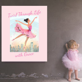 Toile Danseuse capricieuse tourbillonnante avec grâce au