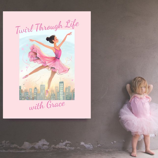 Toile Danseuse capricieuse tourbillonnante avec grâce au (Créateur téléchargé)