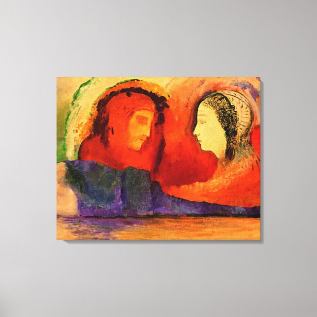 Toile Dante et Beatrice, oeuvre d'Odilon Redon, (Recto)