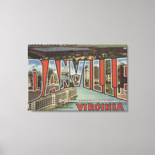 Toile Danville, la Virginie - grandes scènes de lettre