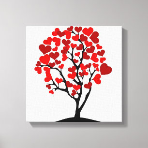Toile d'arbre de coeur