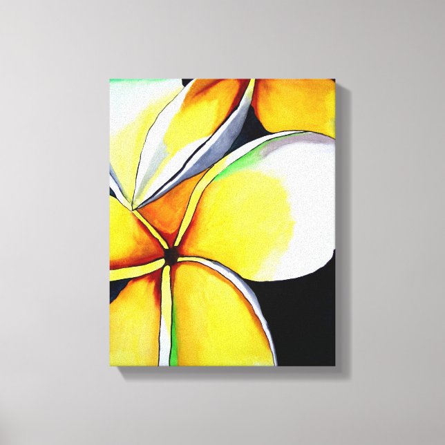 Toile d'art floral Frangipani par Sacha Grossel Ar (Recto)