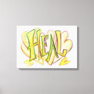 Toile d'art guéri de mot inspiré Imprimer