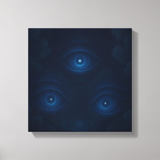 Toile d'art mural aux yeux d'énergie mystique