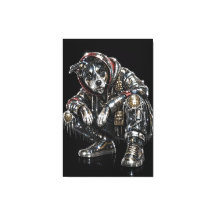 Toile d'art mural Disco Dog – Mosaïque moderne de