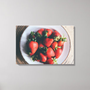 Toile d'art murale de la cuisine des fraises
