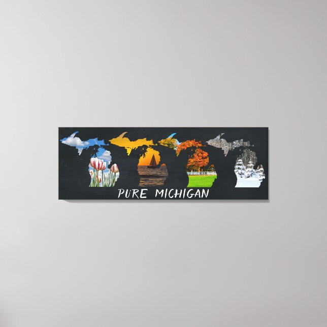 Toile d'art Pure Michigan Seasons (Recto)