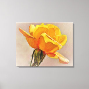 Toile d'art rose jaune