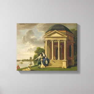 Toile David Garrick (1717-79) et son épouse par son