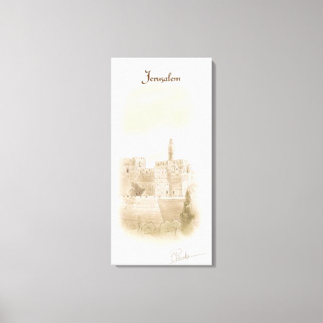 Toile David Old City Jérusalem Israël Peinture artistiqu (Recto)