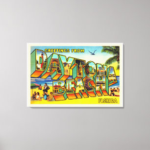 Toile Daytona Beach Florida FL Grande Lettre Carte posta