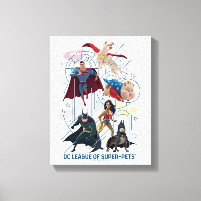 Toile DC Trinity Heroes & Super-Pets (Recto)