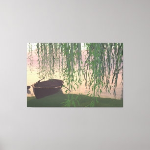 Toile de 60"x40" avec l'image "Sous les saules"