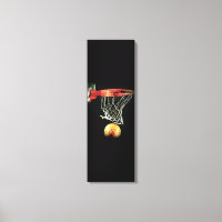 Toile de basketball vertical enroulée