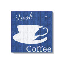 Toile de café en bois patiné