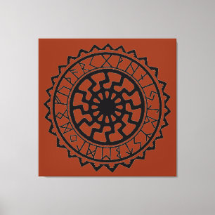 Toile de calendrier runique celtique Soleil Viking