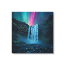 Toile de cascade Aurora - Nature mystique Imprimer