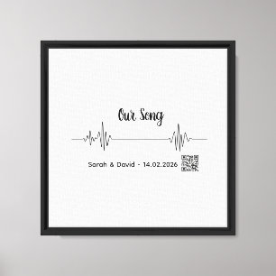 Toile de chanson Soundwave grande- Mariage interac