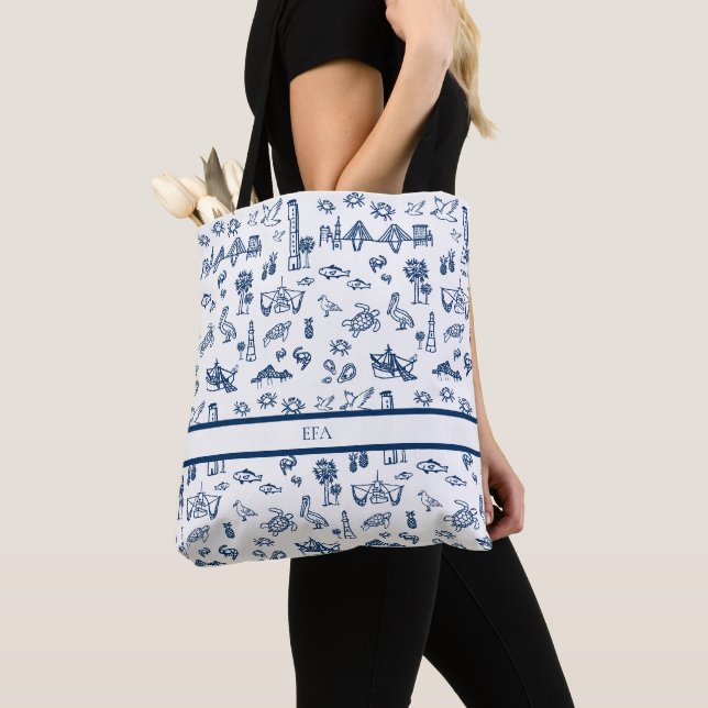 Toile de Charleston dans le Sac fourre-tout de la  (De près)