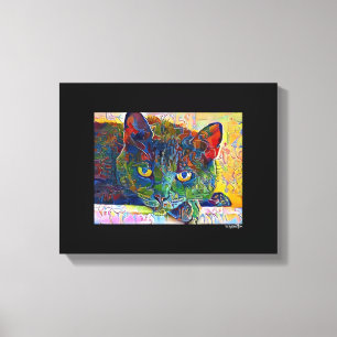 Toile de chat numérique enrobée