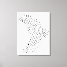 Toile de Chouette Neige Imprimer