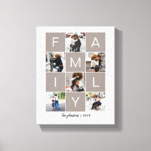 Toile de collage de photos de famille