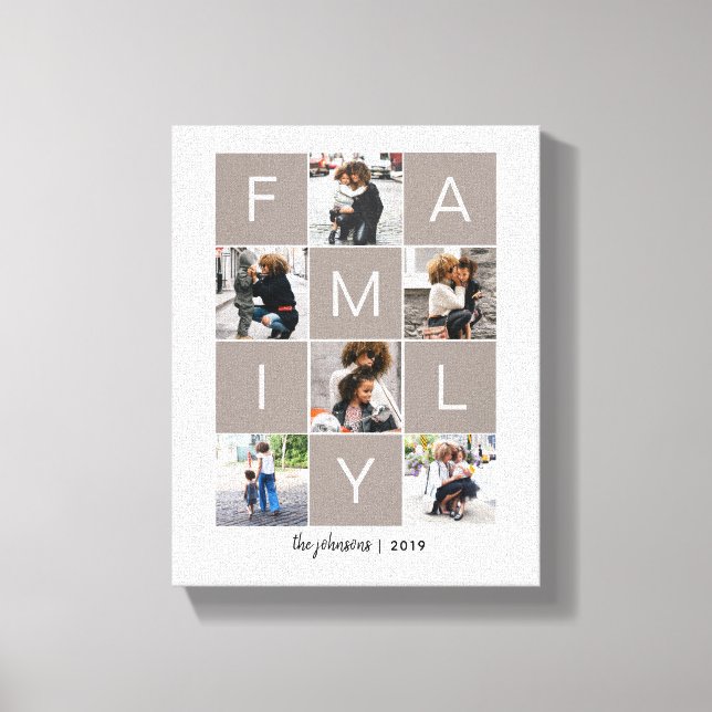 Toile de collage de photos de famille (Recto)