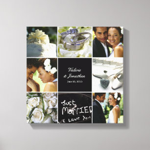 Toile de collage mariage enrobée