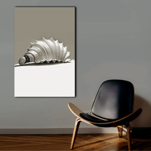 Toile de coquillage noir et blanc