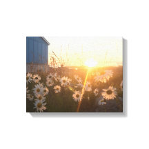 toile de coucher de soleil arctique