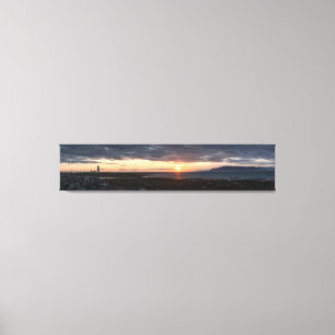 Toile de coucher du soleil de panorama de