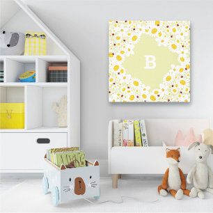 Toile de décoration de chambre de fille aux margue