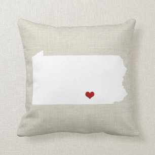 Toile de Faux de coussin d'état de la Pennsylvanie