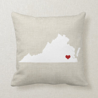Toile de Faux de coussin d'état de la Virginie
