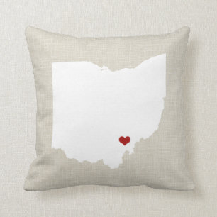 Toile de Faux de coussin d'état de l'Ohio
