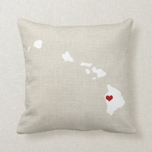 Toile de Faux de coussin d'état d'Hawaï