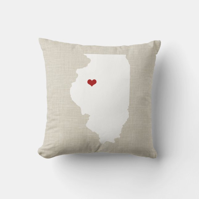 Toile de Faux de coussin d'état d'Illinoise (Recto)